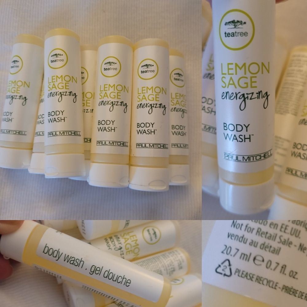 8 PAUL MITCHELL Lemon Sage energizing tea tree BODY WASH travel gym bag size